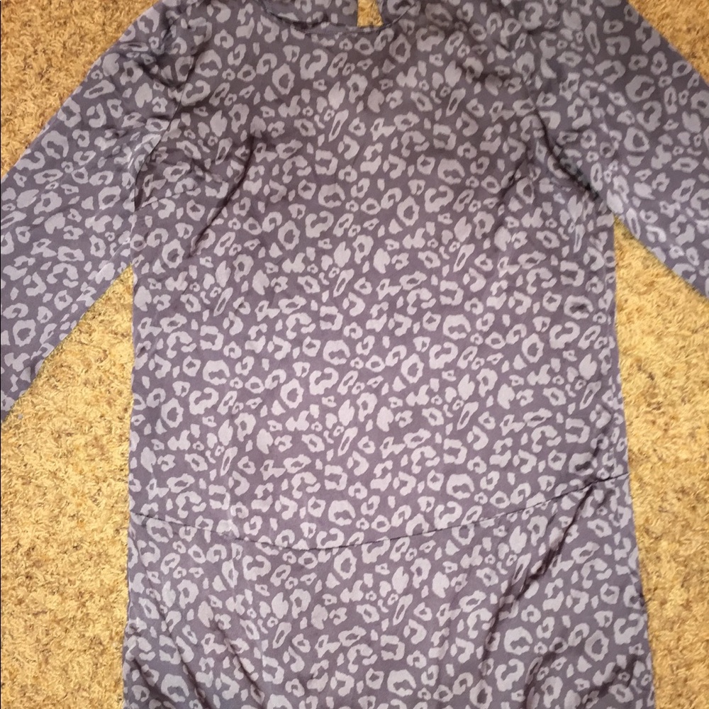 Silk Purple Cheetah Dress
